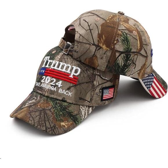Camo Trump 2024 Hat Donald Trump Embroidery Adjustable Baseball Cap for Men - Picture 2 of 6